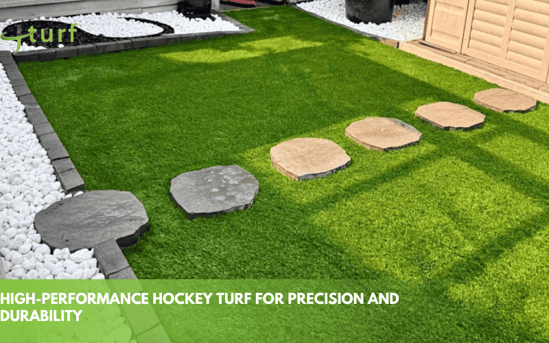 Cómo combinar césped con adoquines para un jardín perfecto 1 Césped artificial paisajístico con escalones de jardín y borde de rocas